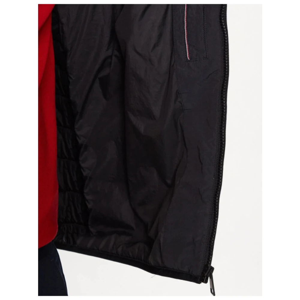 Tommy Hilfiger Gewatteerd Jack met Ritssluiting en Elastische Afwerking Black Heren