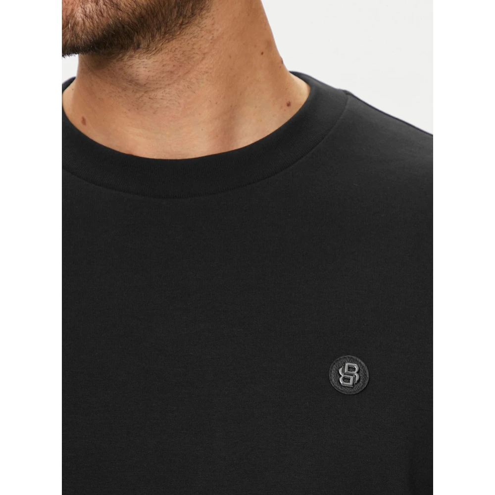 Boss Metalen Logo Crewneck Sweatshirt C Sharpe Black Heren