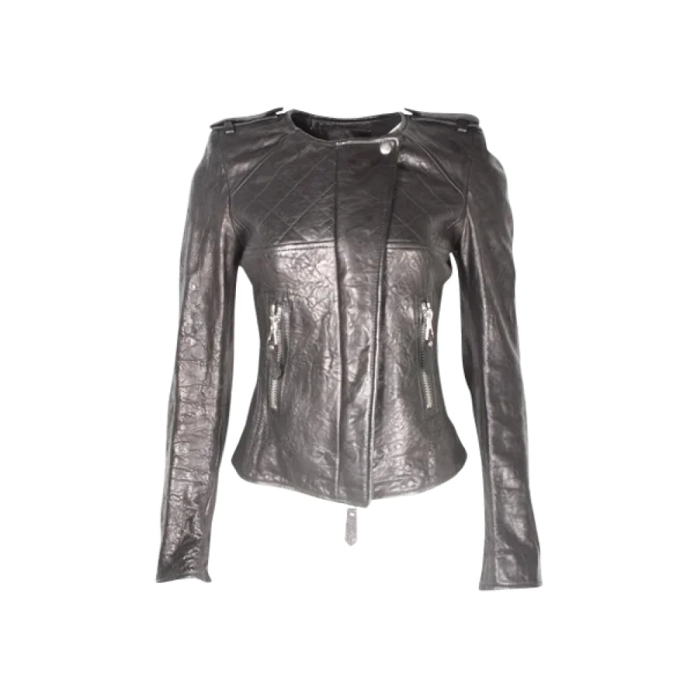 Isabel Marant Pre-owned Leather outerwear Gray Dames