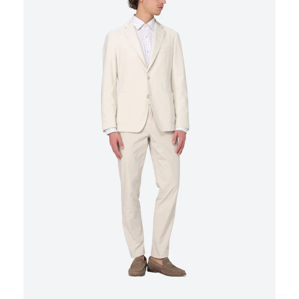 Hugo Boss Stretch katoenen jersey jas White Heren