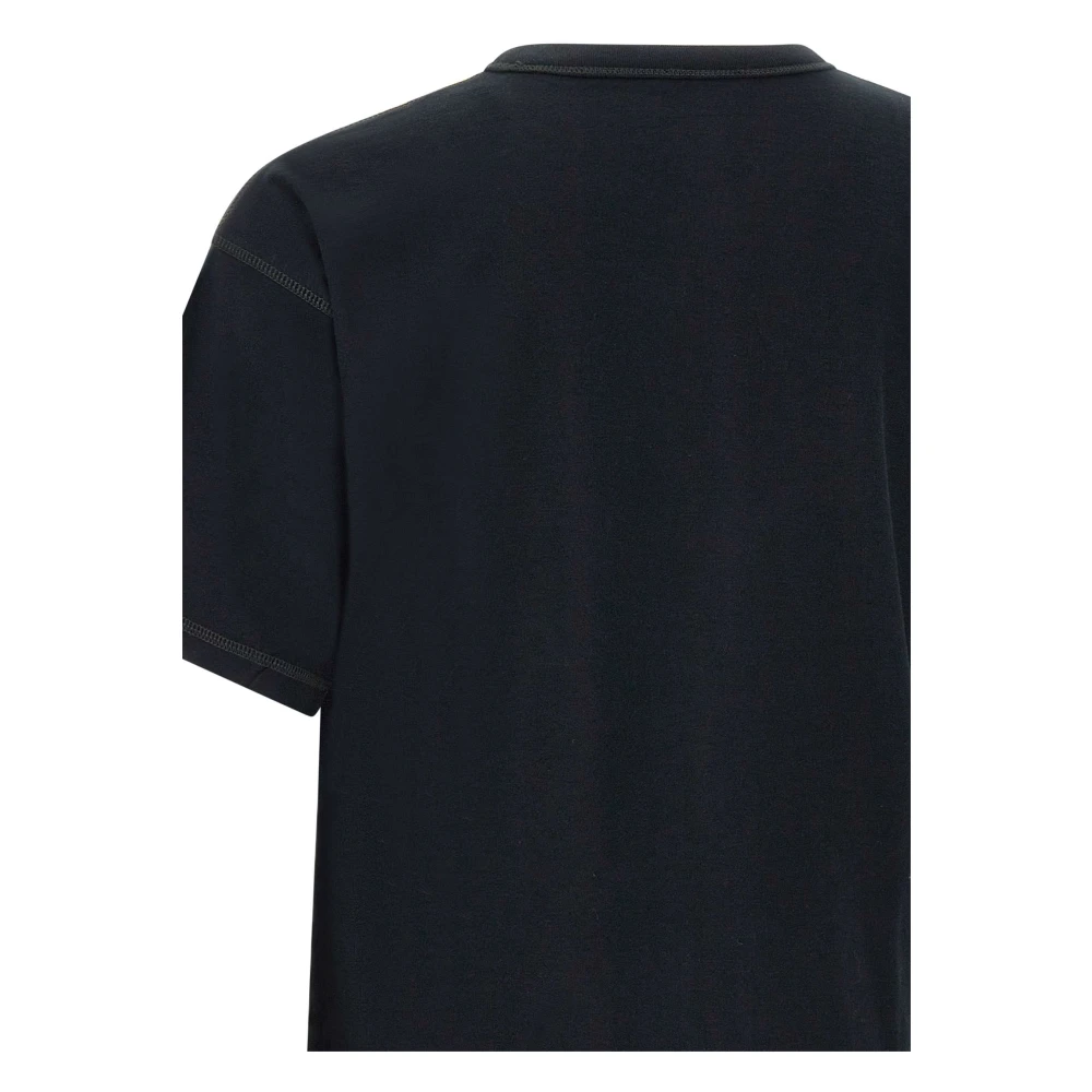 Diesel Zwarte Katoenen T-shirt met Logo Black Heren