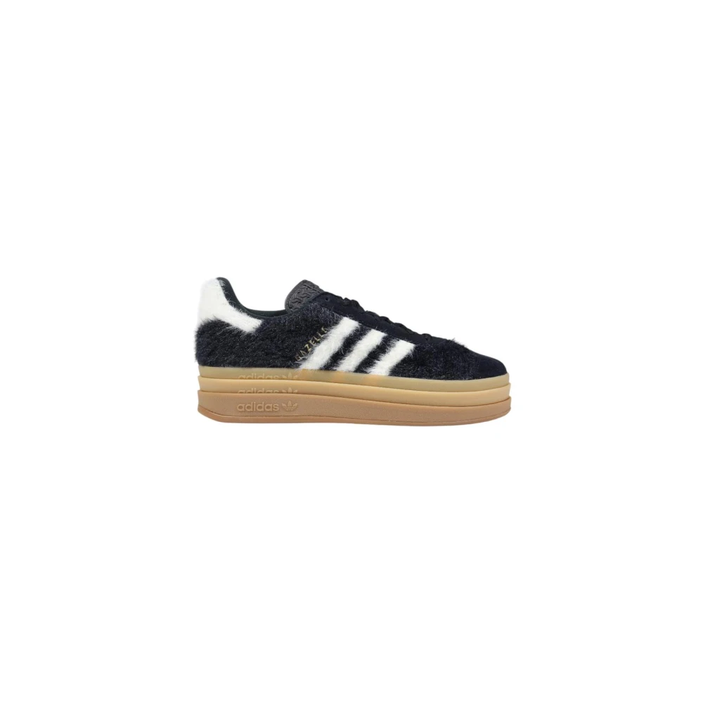 Adidas Originals Women's Black Sneakers, 7 2/3 Uk, Sporty Leather Lace-Up Trainers