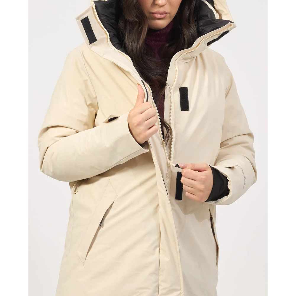 Invicta Ivoor Lange Jas met Capuchon Beige Dames