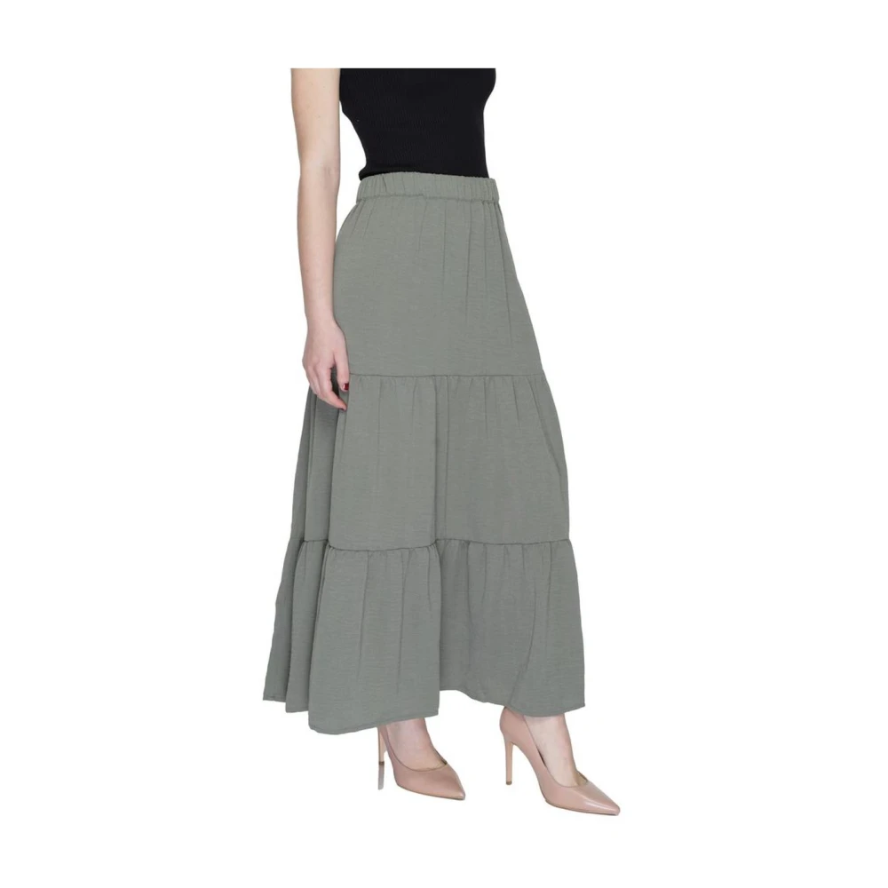 Jacqueline de Yong Groene Maxi Rok voor Lente Zomer Green Dames