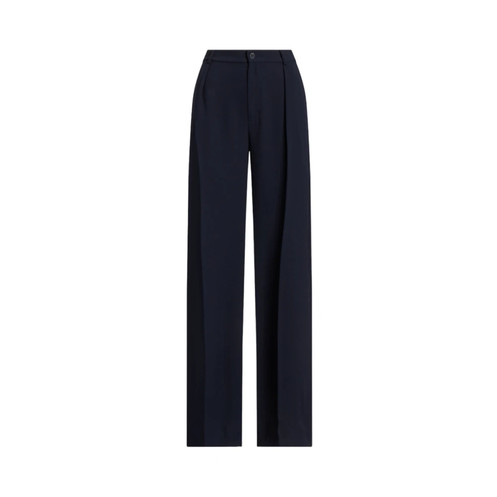 Ralph Lauren Women's Blue Wide Trousers, Xs, Stylish Trousers For