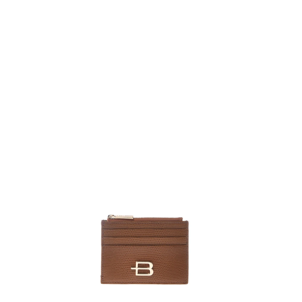 Baldinini Women's Brown Wallets & Cardholders, One Size, Lizard Print Card Holder