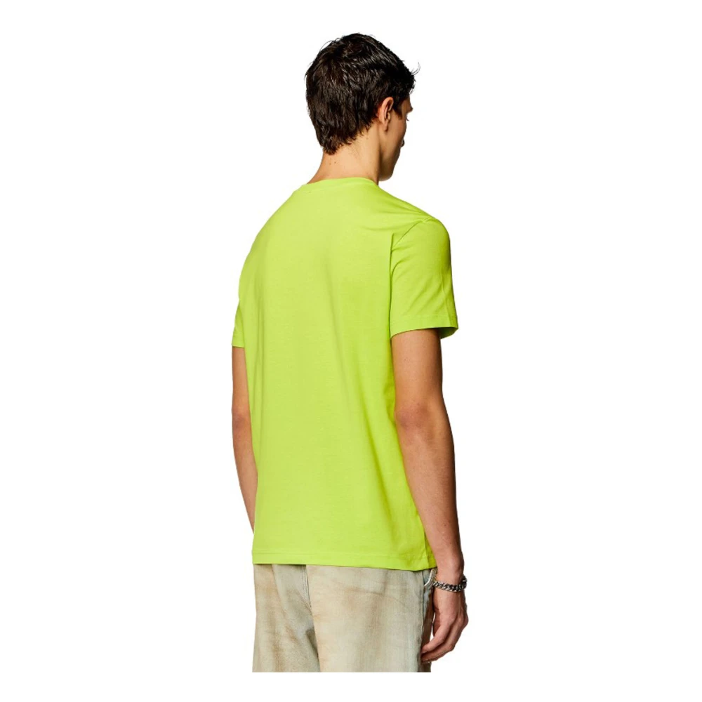 Diesel Groene Slim Fit Biologisch Katoenen T-shirt Green Heren