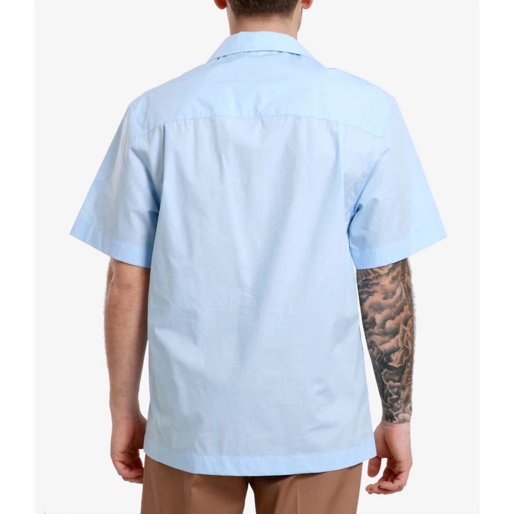 Mauro Grifoni Short Sleeve Shirts Blue Heren