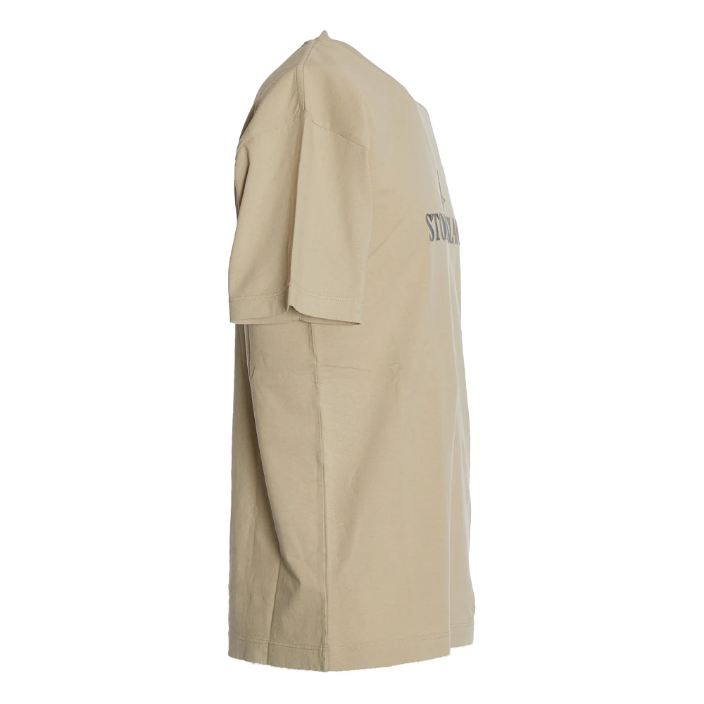 Stone Island Heren Crew Neck T-Shirt Grigio Beige Heren