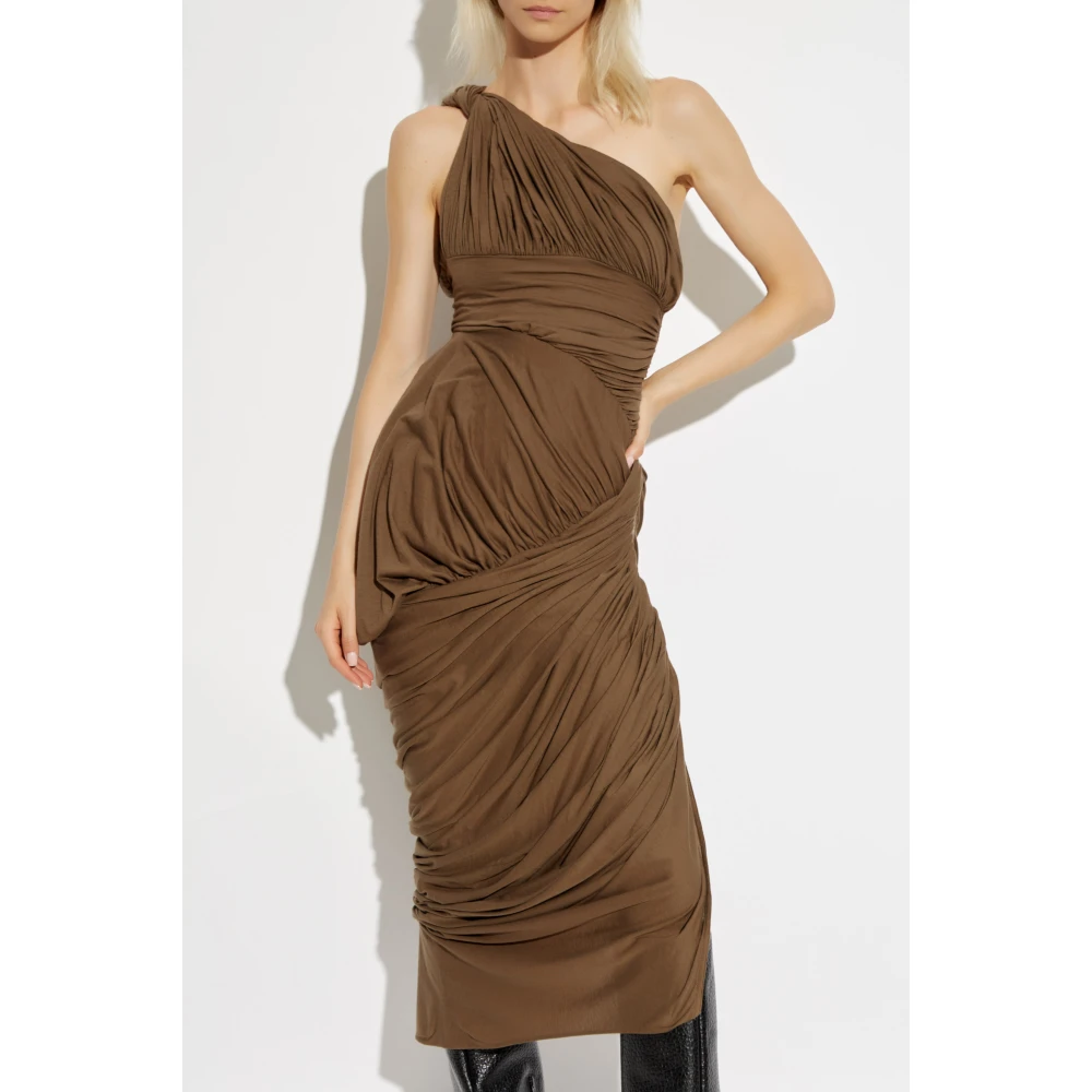 Rick Owens Jurk Lido Brown Dames