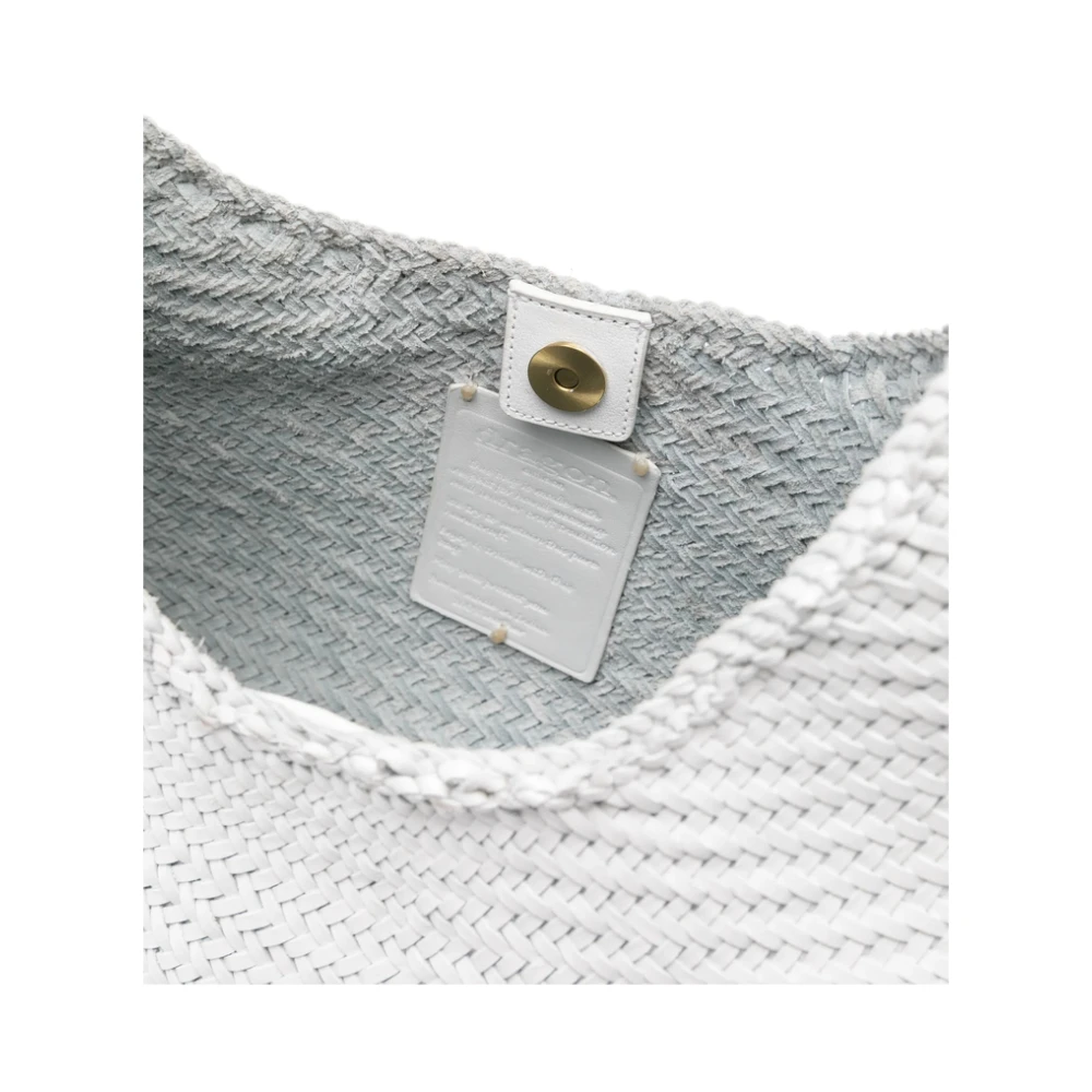 Dragon Diffusion Witte Schoudertas met Magnetische Sluiting White Dames