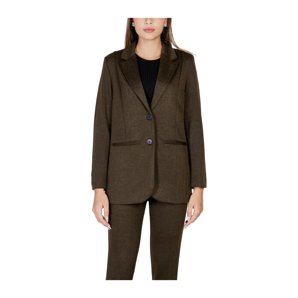 Ichi Herfst Winter Dames Blazer Collectie Green Dames