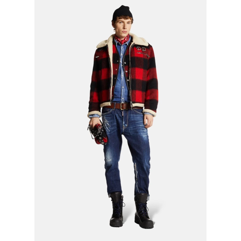 Dsquared2 Klassieke Blauwe Western Shirt Blue Heren