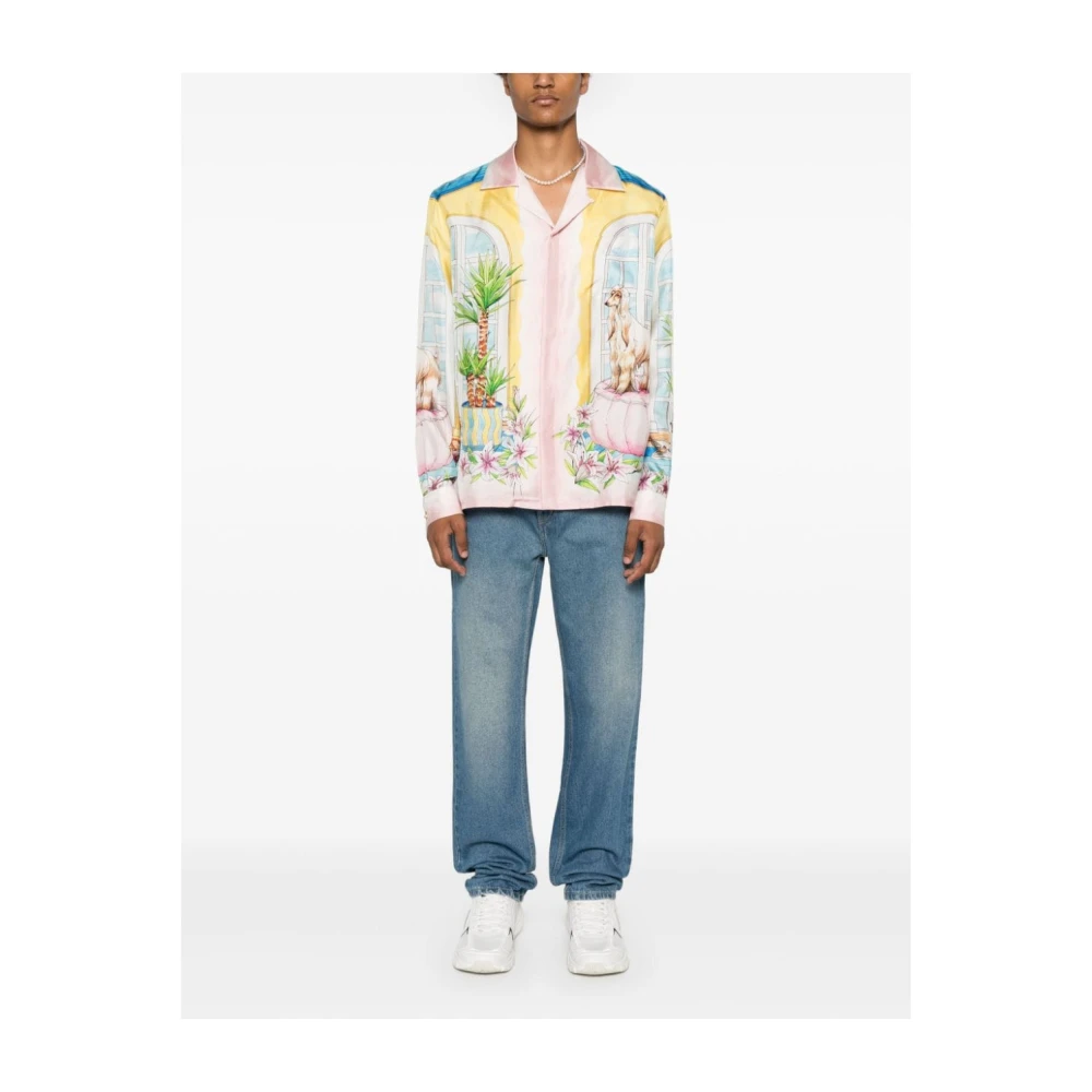 Casablanca Grafische Print Zijden Overhemd Multicolor Heren