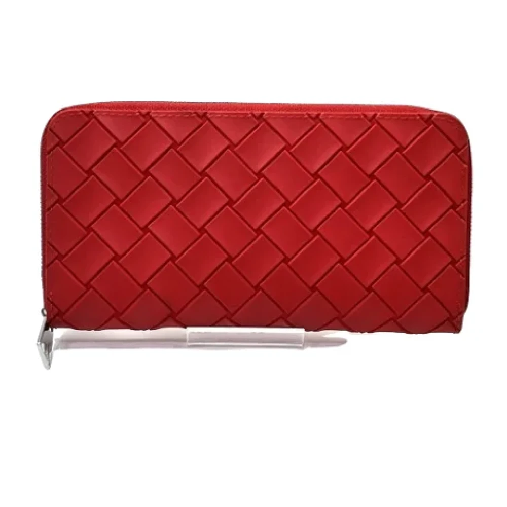 Bottega Veneta Vintage Pre-owned Leather wallets Red Dames