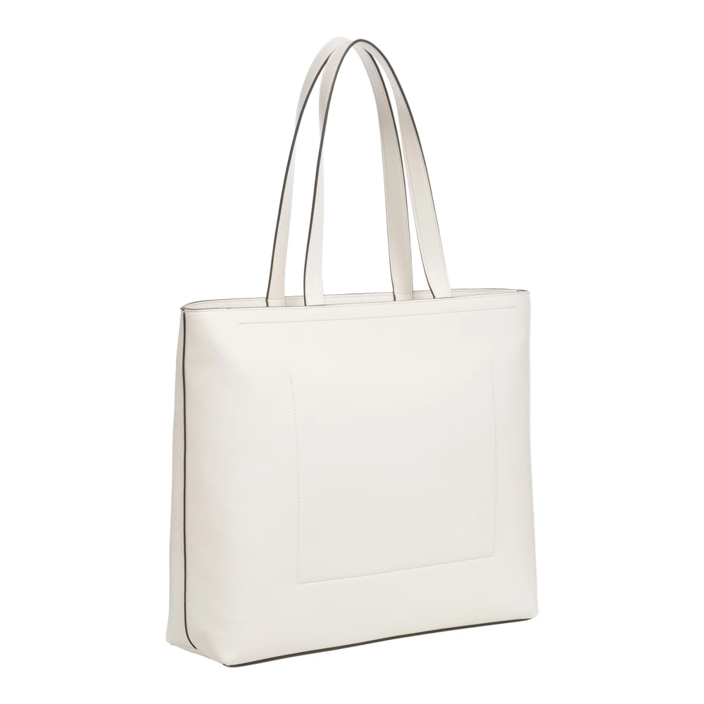 Calvin Klein Jeans Stijlvolle Rits Tote Tas White Dames