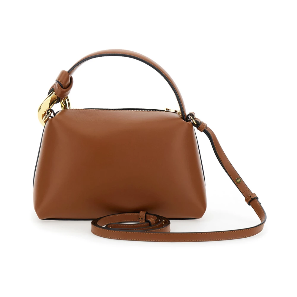 JW Anderson Bruine leren handtas met metalen knoop Brown Dames