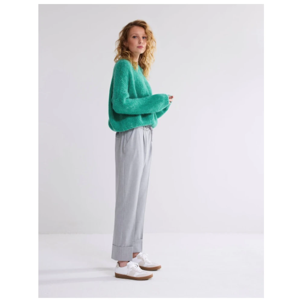 Summum Woman Moderne Geplooide Broek Gray Dames