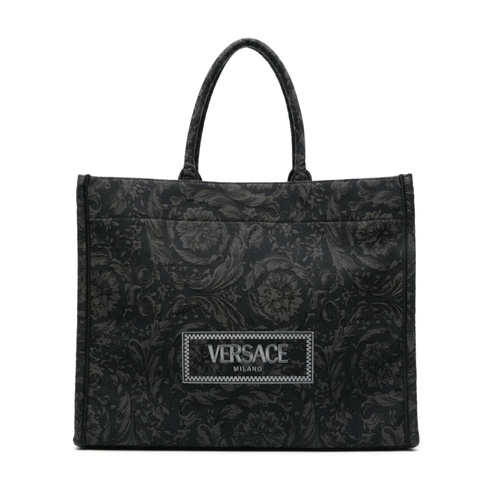 Black versace tote bag sale