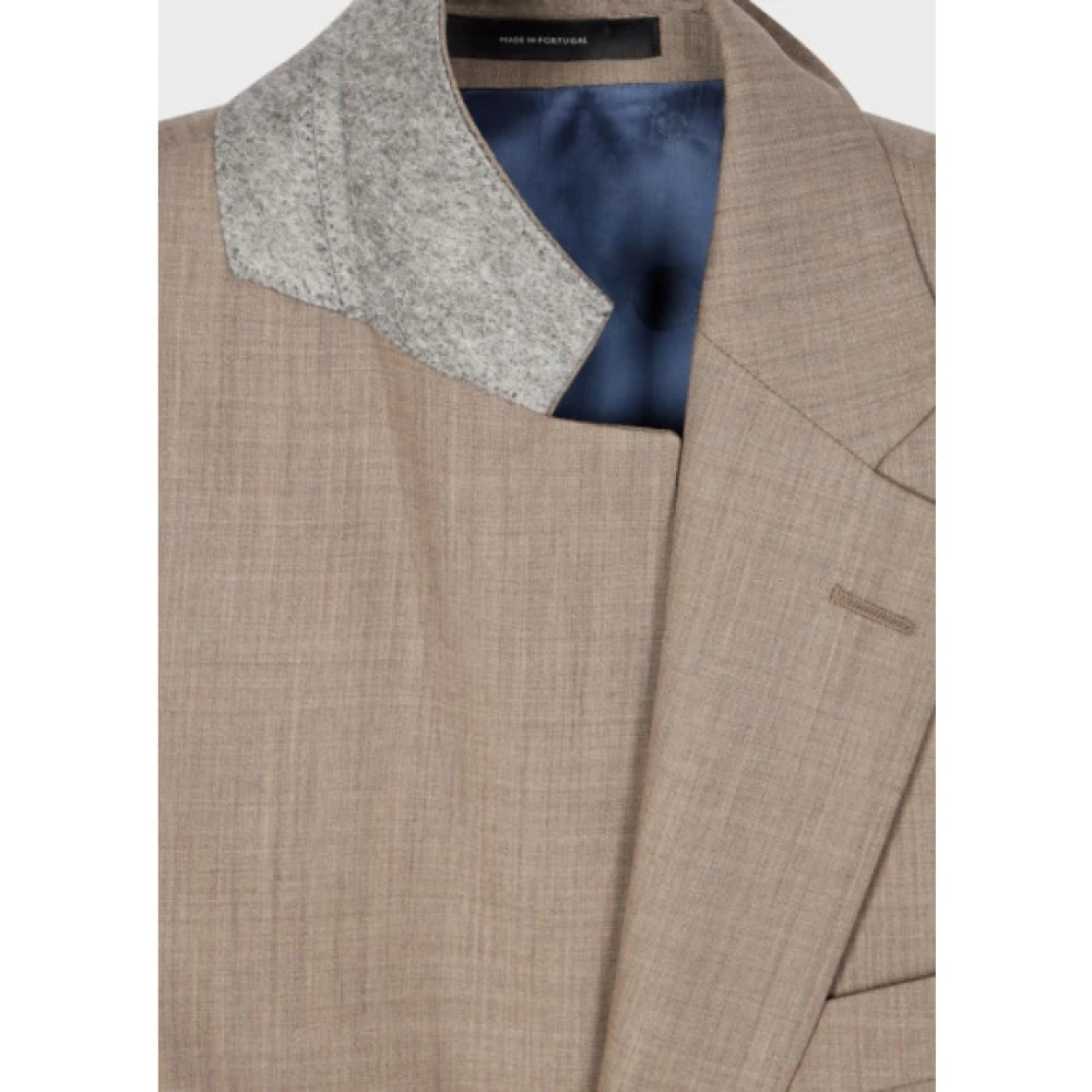 PS By Paul Smith Wol 2-Knops Getailleerd Pak Beige Heren