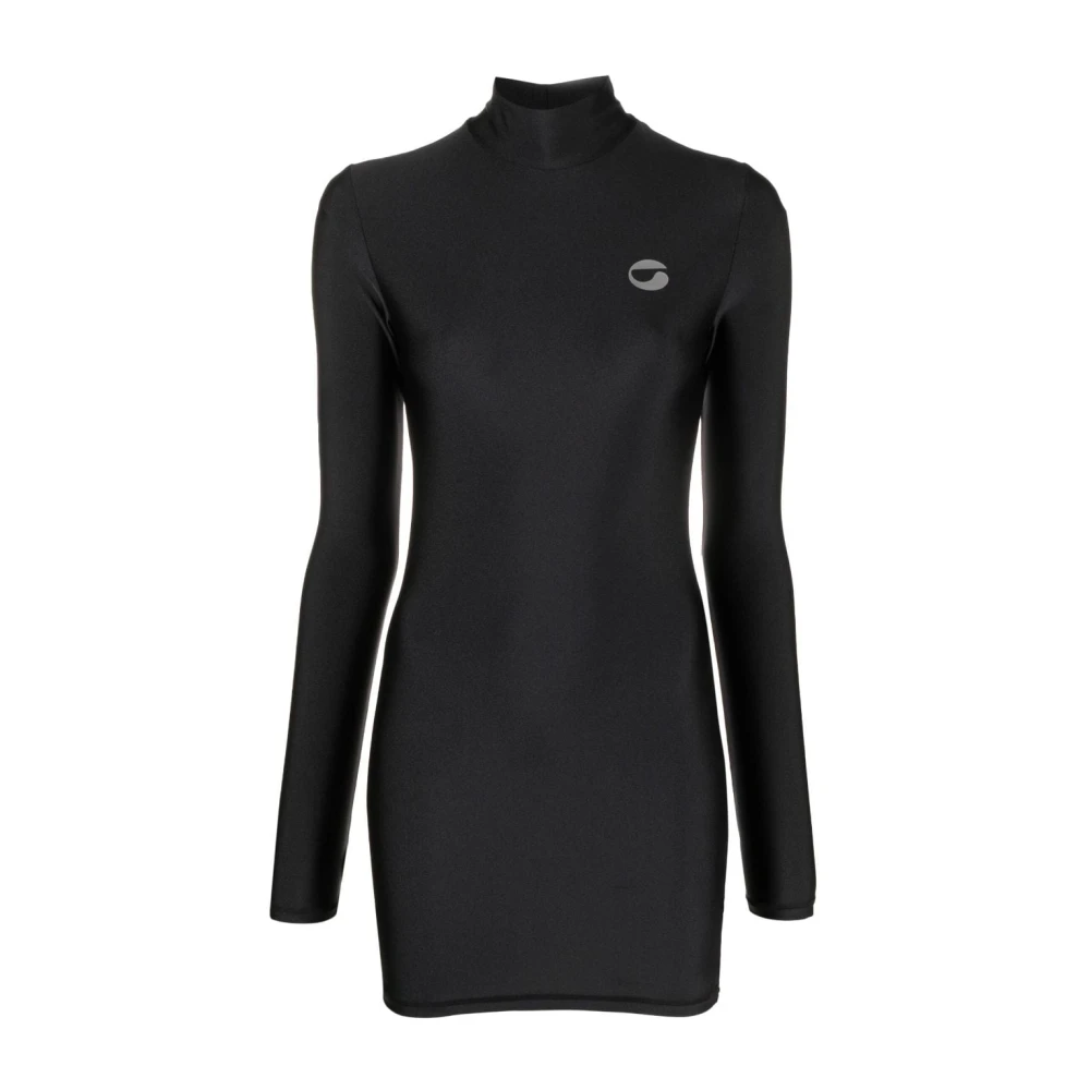 Coperni Zwarte Bedrukte Korte Jurk Black Dames