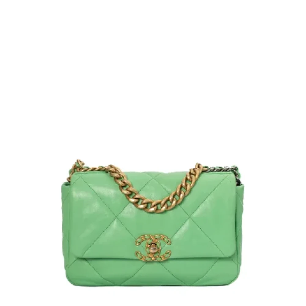 Chanel Vintage Pre-owned Leather chanel-bags Green Dames