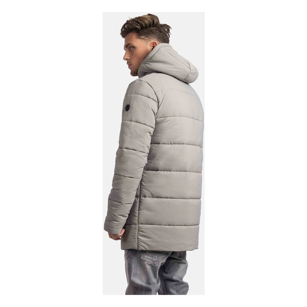 Aspact Lange Puffer Winterjas Grijs Gray Heren