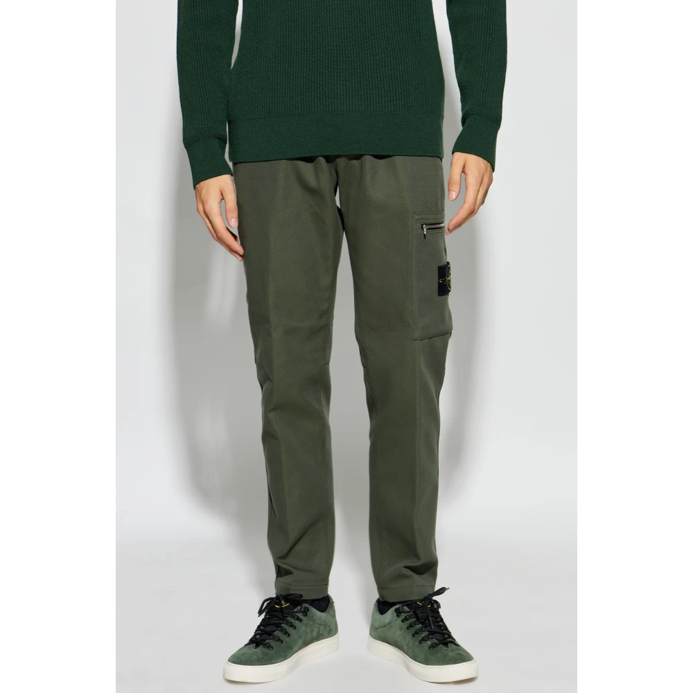 Stone Island Broek met Logo Green Heren