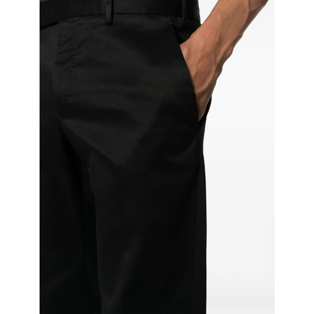 PT Torino Zwarte Stretchbroek met Tailored Fit Black Heren