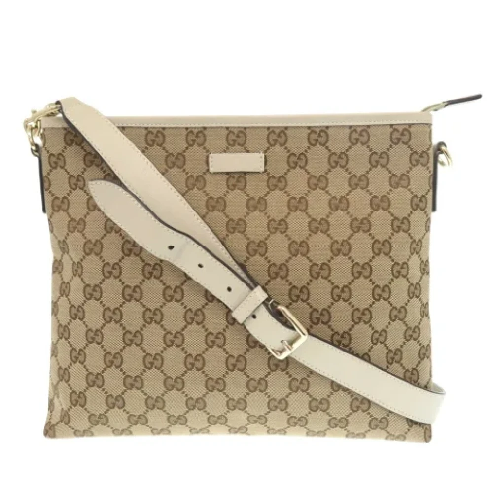 Gucci Vintage Pre-owned Canvas gucci-bags Beige Dames