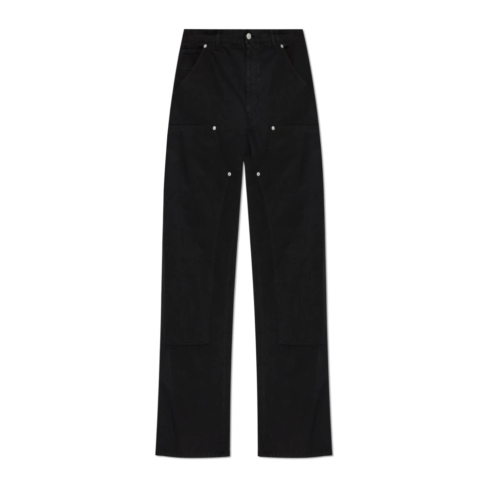 Mm6 Maison Margiela Men's Black Straight-Leg Trousers