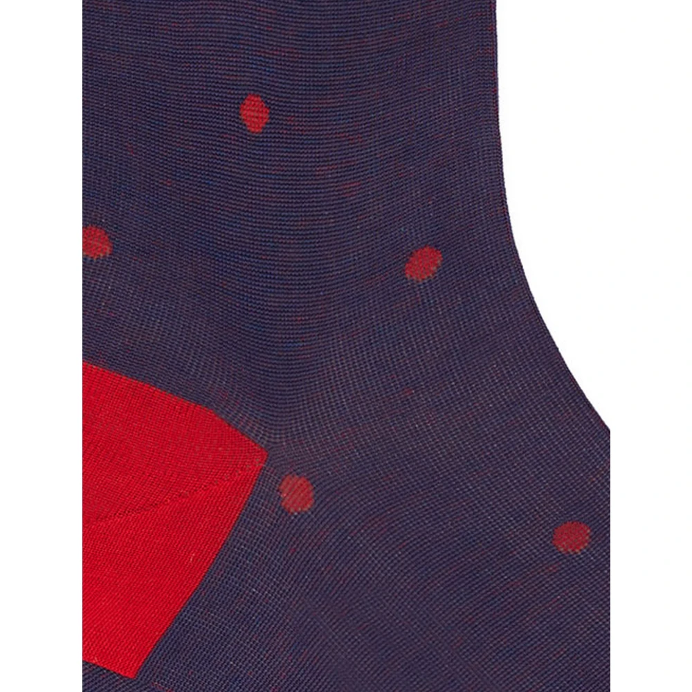 Gallo Koningsblauwe Polka Dot Katoenen Sokken Multicolor Heren