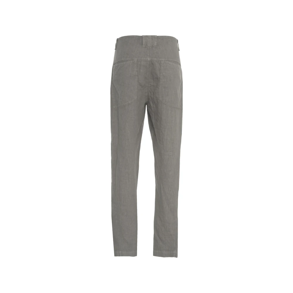 Transit Wijde Linnen Broek Grijs Gray Heren