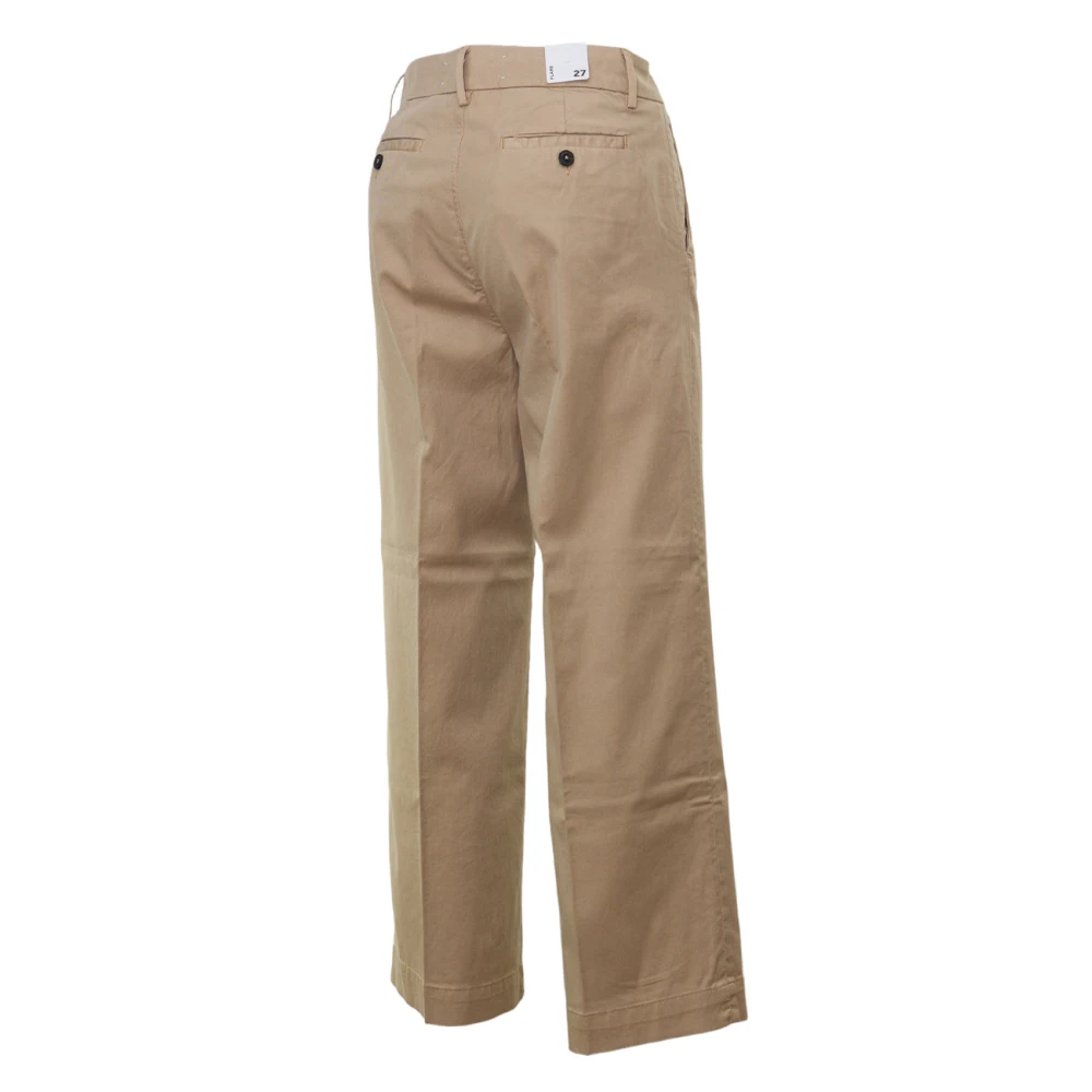 Roy Roger's Gabardine Broek Lais CUT Flare Fit Beige Dames