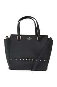 Black Leather small handlee shoulder Bag