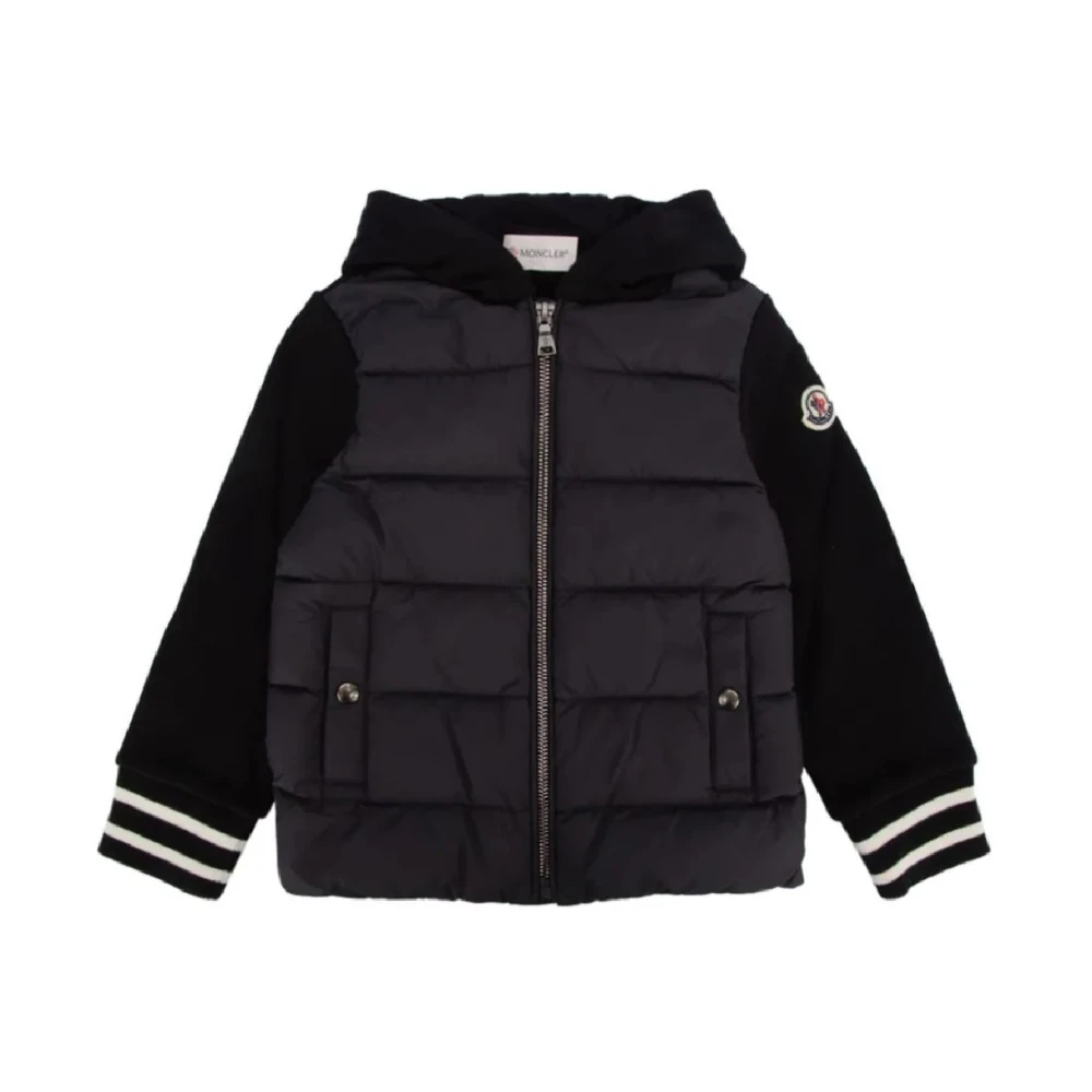 Moncler Junior Zip Up Cardigan Jacket Black, Unisex