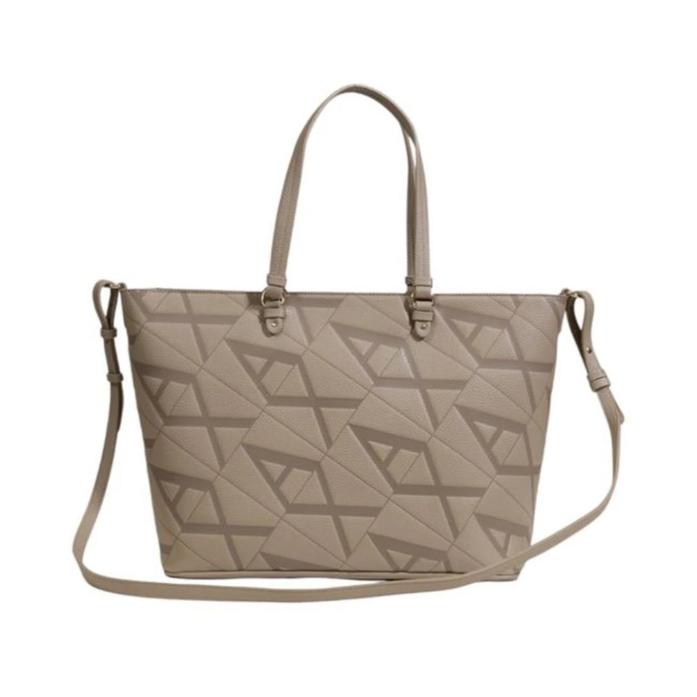 Armani Exchange Moderne Polyurethaan Handtas Dames Collectie Beige Dames