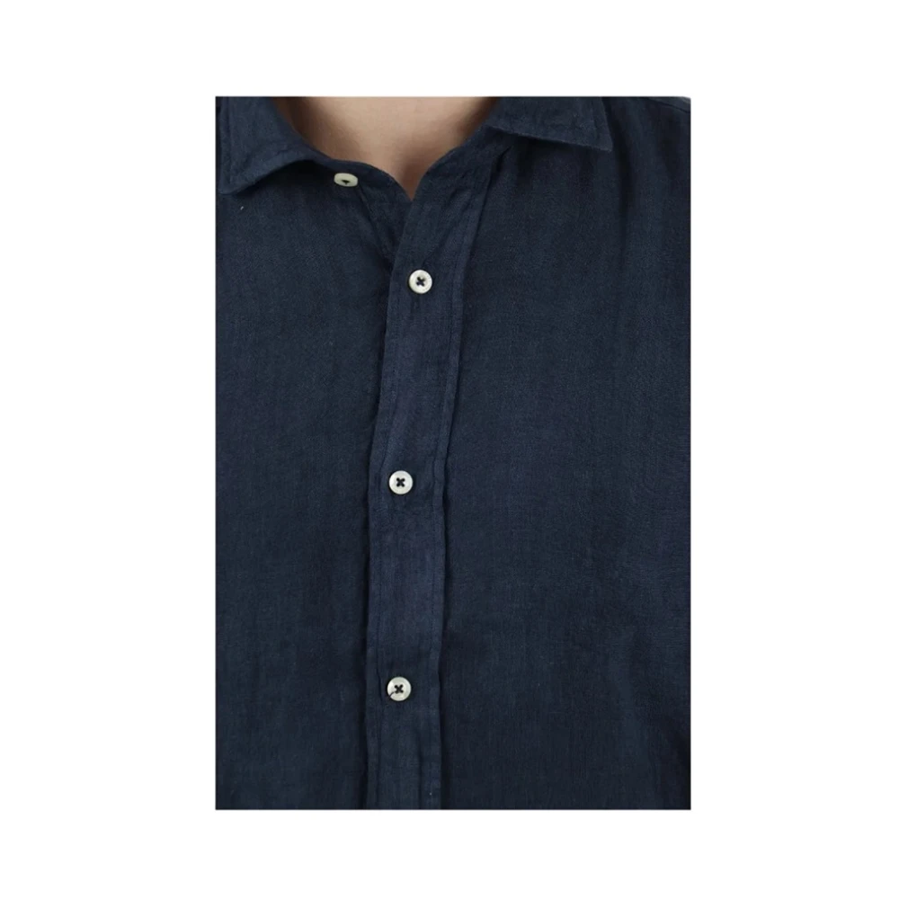 Roy Roger's Blauw Linnen Riviera Overhemd Blue Heren