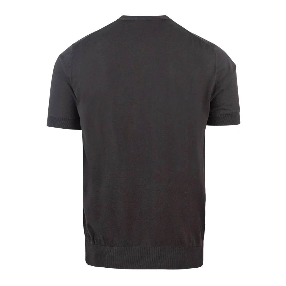 Paolo Pecora Bruine Katoenen T-shirt Regular Fit Brown Heren