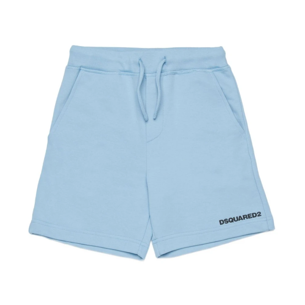 Dsquared2 Boys Blue Drawstring Logo Shorts - Shorts - 16 Y - Kids