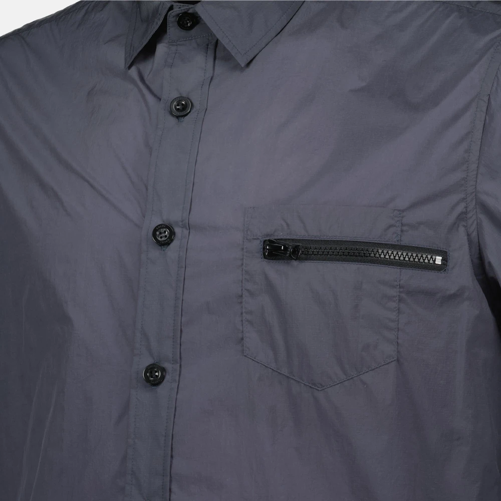 Sacai Nylon Blauw-Grijs Shirt Lente-Zomer 2025 Blue Heren