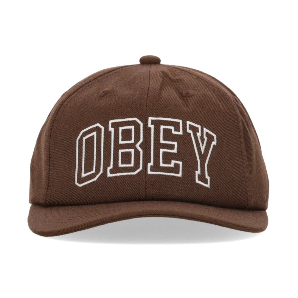 Obey Klassieke Snapback Bruine Gebogen Klep Pet Brown Heren