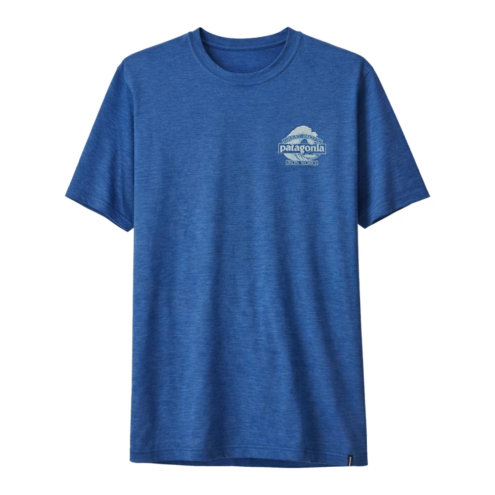 Patagonia Men's Blue Cap Cool Daily Great Waves T-Shirt - T-Shirts - Xl - Tops