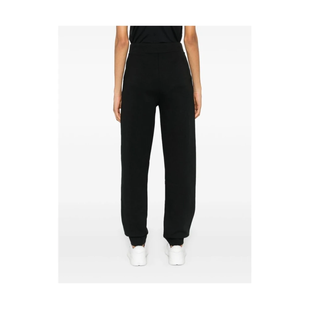 Calvin Klein Zwarte Jersey Logo Print Broek Black Dames