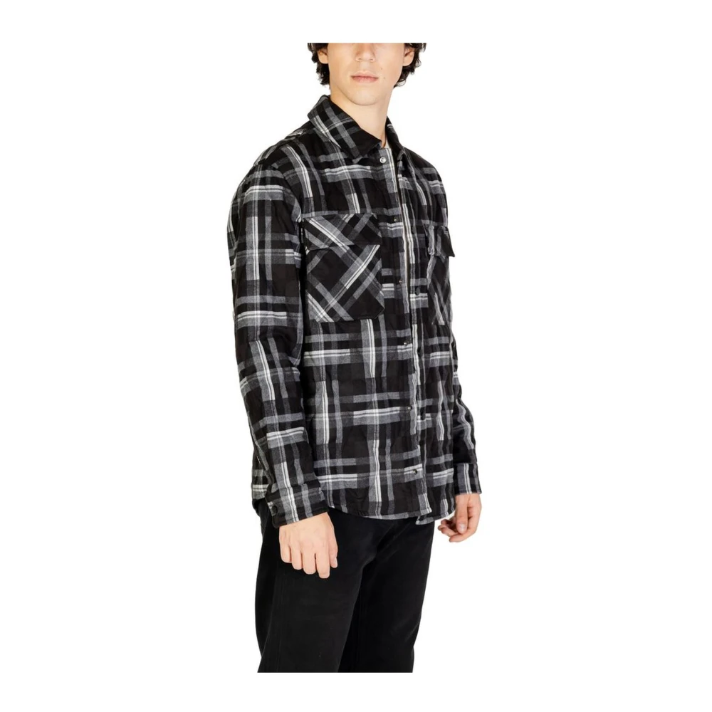 Gianni Lupo Zwarte blend jas met elastaan Black Heren
