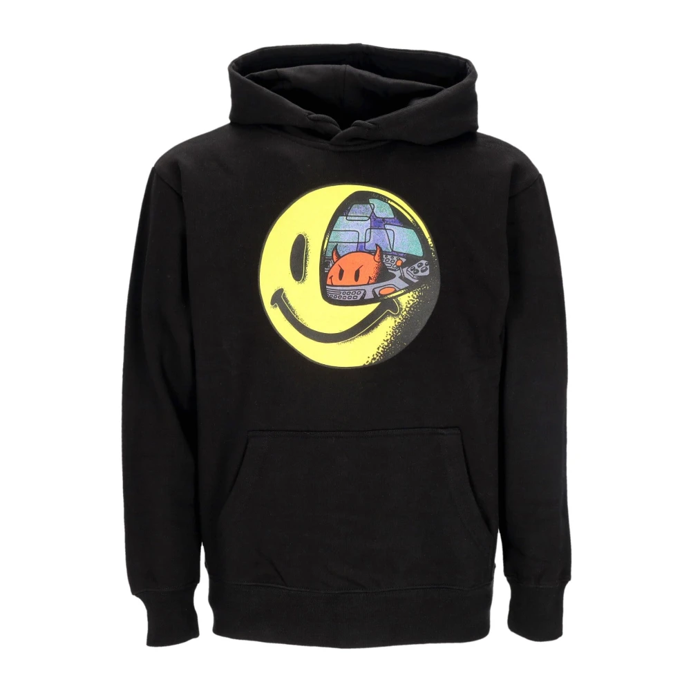 Market Conflicted Smiley Hoodie Zwart Black Heren