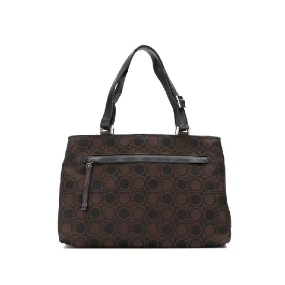 Salvatore Ferragamo Pre-owned Leather handbags Brown Dames