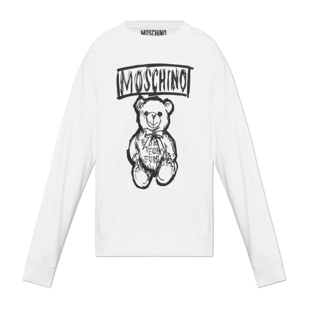 Moschino Sweatshirt met print White Heren