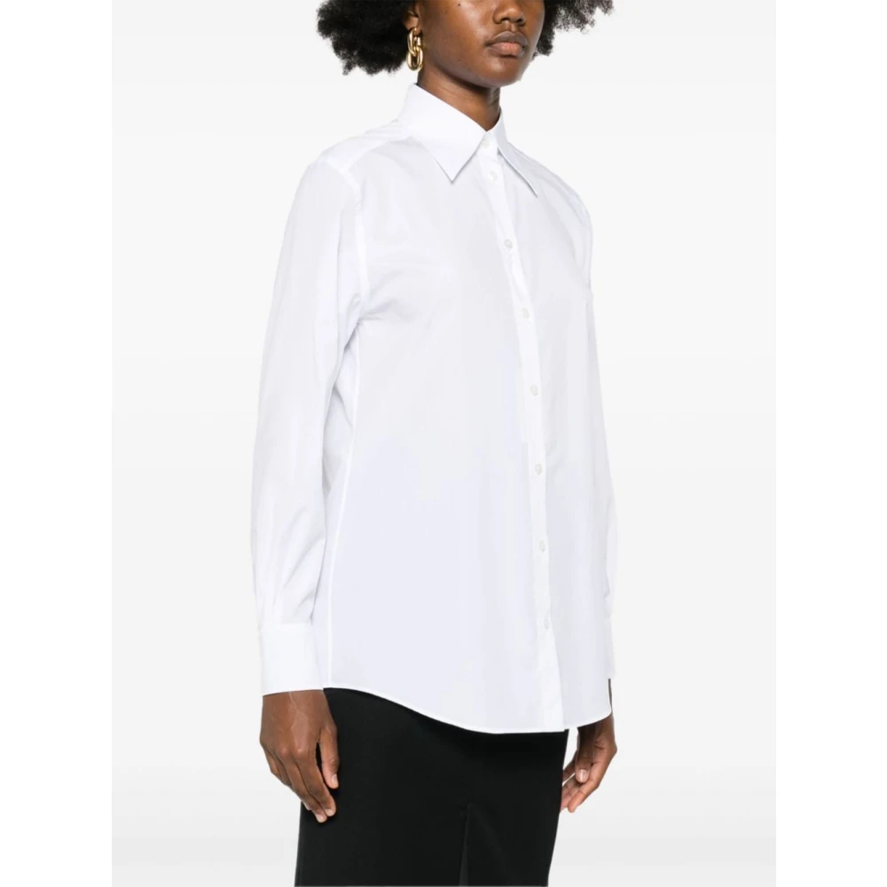 Dolce & Gabbana Witte Katoenen Klassieke Blouse White Dames