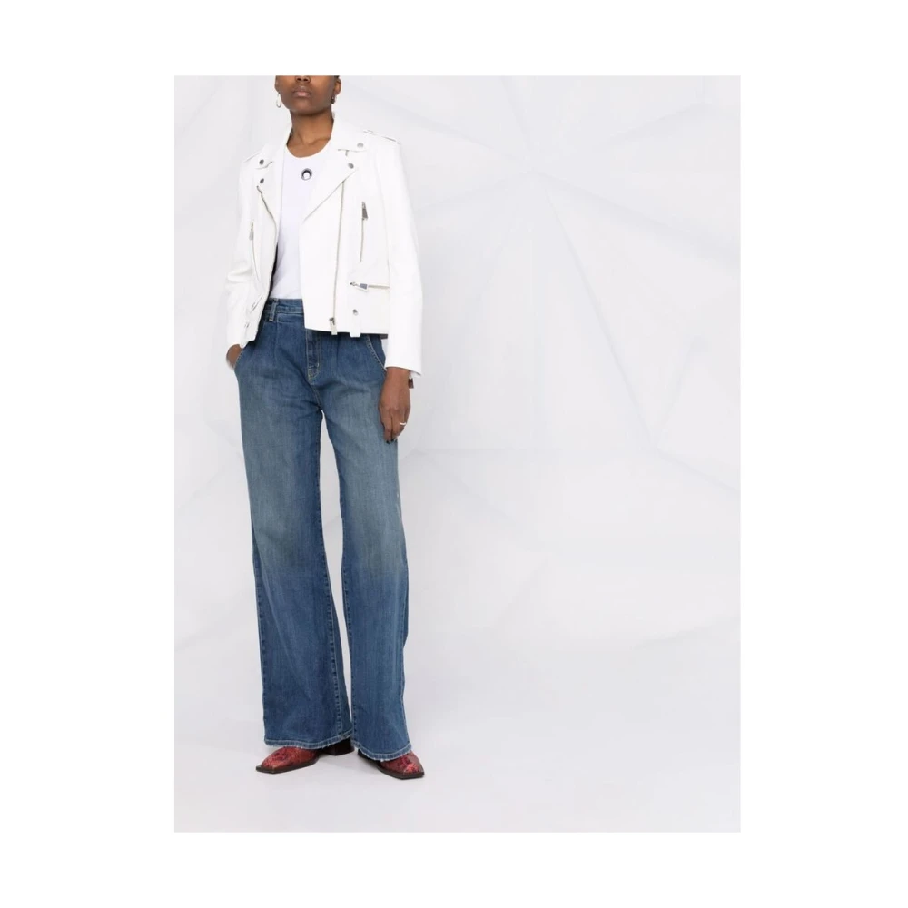 Nili Lotan Klassieke Blauwe Wide Leg Jeans Blue Dames